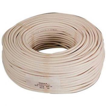Cable eléctrico H05VV-F sección 2x1,5 mm blanco precio por metro