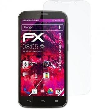 atFoliX Lámina Protectora de Cristal Vodafone Smart 4 power Película Vidrio - FX-Hybrid-Glass