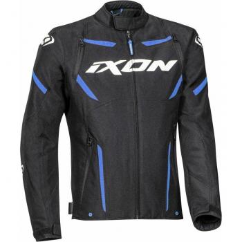 Ixon Chaqueta de Moto Striker Textil Impermeable Negro-Blanco-Azul 3XL