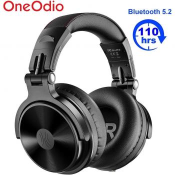 Auriculares Inalámbricos Oneodio con Micrófono, Plegables, Graves Profundos, Bluetooth V5.2, 110H de Tiempo de Reproducción, Estéreo para PC y Teléfono