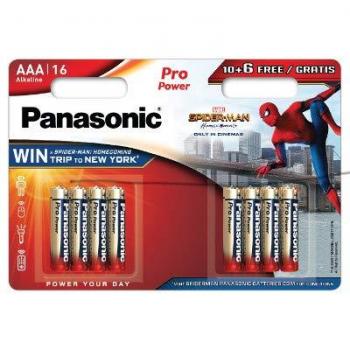Pilas Alcalinas AAA Panasonic Spider-Man - 16 unidades (10+6)