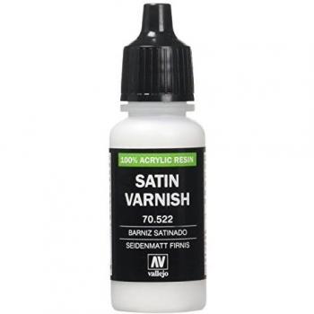 Vallejo Satin Varnish Barniz Satinado Acrílico a Base de Agua , Multicolor, 17 ml