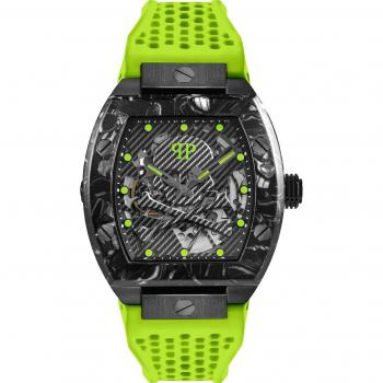 Philipp Plein Skeleton Sport Master Neon Viper Watch, Green, Male, Size: ONE SIZE