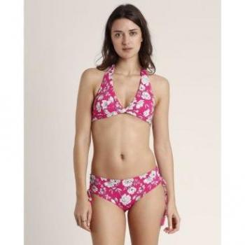 Bikini Halter Beach Flowers rosa Admas para mujer