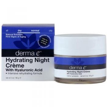 Pack of 3 x Derma E Hyaluronic Acid Night Creme - 2 oz