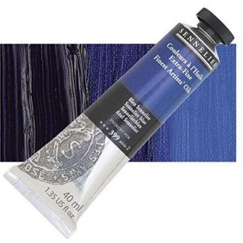 Pintura al óleo Sennelier - Extra-fina - Azul N°399 - 40ml - Pigmentos naturales - Acabado satinado brillante