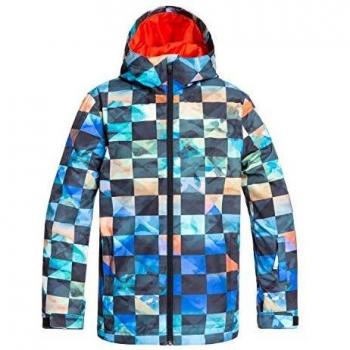 Quiksilver Mission-Chaqueta para Nieve para Chicos 8-16, Niños, Poinciana ongrid, 12/L