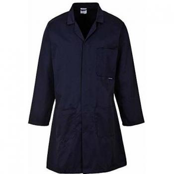 Bata de Laboratorio Estándar Portwest Azul Marino 2XL con 2 Bolsillos