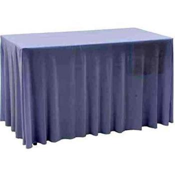 Stretch Table Covers with Skirt 183x76x74 cm White