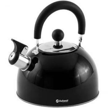 Outwell Relags Hervidor de Acero Inoxidable, Unisex, Edelstahl Kessel, Negro, 2.2 Liter