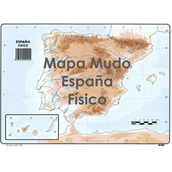 Mapa Mudo SELVI Color Din-A4 España Físico, Caja x50