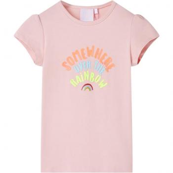 Camiseta infantil rosa claro 140