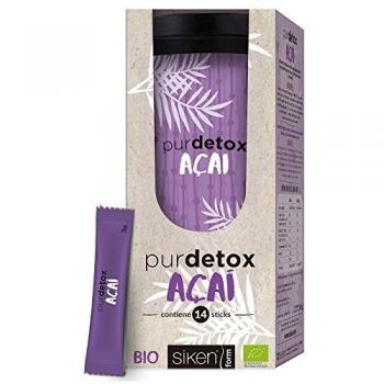 Siken Form Purdetox - Açaí. Vaso termo con 14 sticks de 3 g.