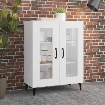 Aparador de madera de ingeniería y contrachapada blanco 69,5x34x90 cm