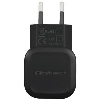 Cargador de Pared Qoltec 50180 - 12W, 5V, 2.4A, USB
