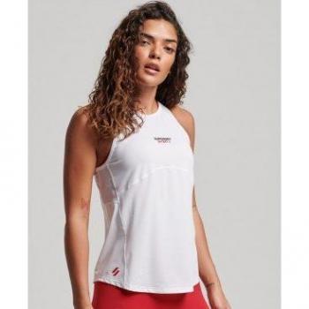 Superdry Camiseta Sin Mangas Active Blanco