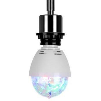 Lámpara LED E27 Mini Astro con efecto rotativo RGB 3x1W