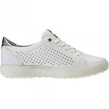 ECCO Casual Hybrid Zapatillas de Golf, Mujer, Blanco