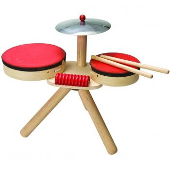 PlanToys- Batería, Instrumento de Juguete