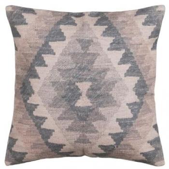 Cojín Decorativo de Algodón Gris y Rosa 45 x 45 cm - Originalidad Garantizada