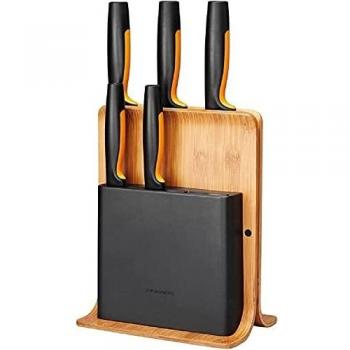Juego de 5 cuchillos de cocina en bloque de bambú Fiskars Functional Form 1057552