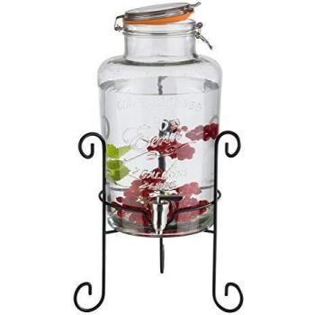 Dispensador de Bebidas Old Fashioned 7 Litros - Acero Inoxidable y Vidrio