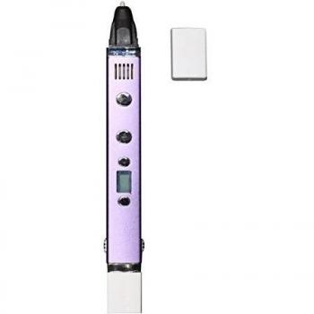 dewang 3d impresora 3d impresora Doodle Bolígrafo con LED/OLED - Pantalla ligera libre 2 paquetes con FLA de filamento de colores morado