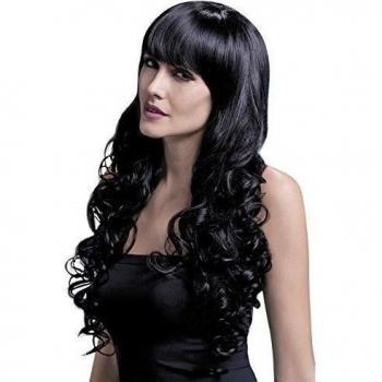 Fever Collection Black Long Soft Curls Wig - Isabelle Style