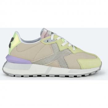 Munich Soku Casual Sneakers for Women, Beige and Pink, Size 6 US (EU 36)