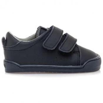 Zapatillas deportivas respetuosas MTNG Kids 48850 en azul marino, para bebés y niñas, de piel con interior de piel, punta redonda, cierre adherente, diseño casual