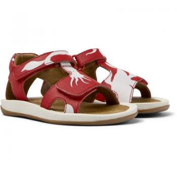 CAMPER Twins - Sandals for First Walkers - Red, White, Size 21, Smooth Leather; CAMPER Twins - Sandals for First Walkers - Red, White, Size 5, Smooth Leather