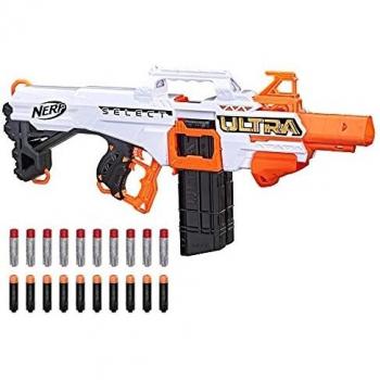 Nerf Lanzador Totalmente motorizado Ultra Select, Lanza de Dos Formas, Incluye Clips y Dardos, Compatible únicamente con Dardos Ultra