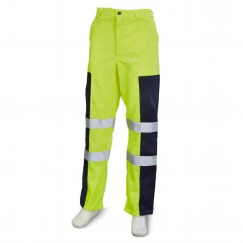 clickworkwear Nylon Patch Alta Viz pantalones de trabajo, 28T, Yellow, 1