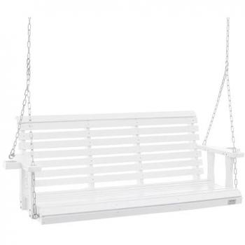 MOPHORN Vevor Wooden Porch Swing Bench 5.5 ft, Patio and Garden Swing Chair with Enhanced 880 lbs Load Capacity