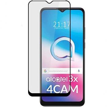 Protector de Cristal Templado 5D Completo con Adhesivo Total Negro para Alcatel 3X 4CAM