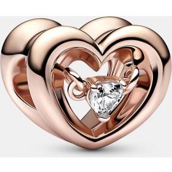 Charm Pandora Moments Corazón Radiante y Gema Flotante 782493C01