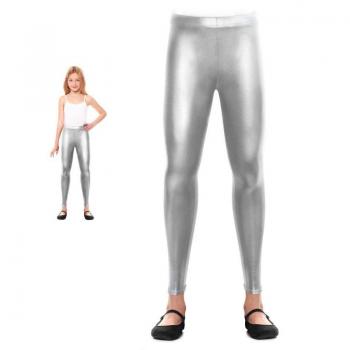 Leggings Plateado Metalizado para niña