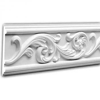 Moldura Decorativa de Pared Estilo Rococó Barroco Blanco 2 m - Profhome