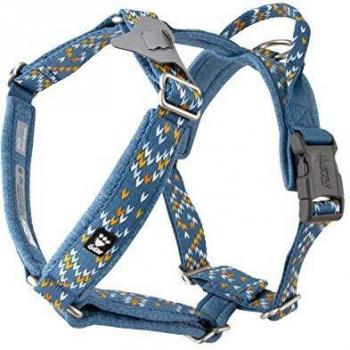 Arnés Y Hurtta Razzle-Dazzle 35-45 cm, Bilberry, acolchado y 100% reciclado