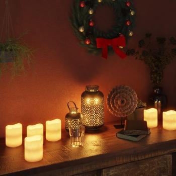 Juego de 24 velas eléctricas LED blanco cálido