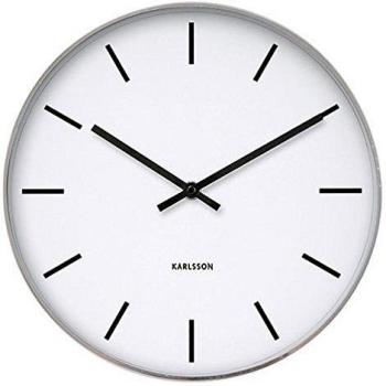 Karlsson Reloj de Pared Station Classic Acero Pulido