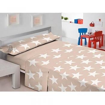 JAVIER LARRAINZAR Star Juego de sabanas 3 Piezas, Algodón-Poliéster, Beige, 135 Cm