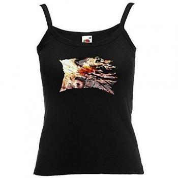 zerrissen Bandera Colección 2, Fruit of the Loom - Women Strap té negro mujer para espaguetis de tirantes Top con colores Impresión. Tamaño XS S M L XL 2 X L. Zerrissen Flagge Zypern L
