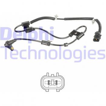 Sensor ABS DELPHI SS20514 - Sensor de revoluciones de la rueda, compatible con sistemas de frenos antibloqueo (ABS), diseñado para proporcionar información precisa sobre la velocidad de las ruedas, fabricado por DELPHI, alta