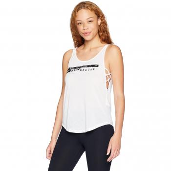 Under Armour UA Whisperlite Tanque, Mujer, White/Black/Tonal 100, M