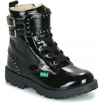 Botas de Niña Kickers GROOROCK Negras Brillantes