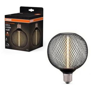 Lámpara LED Globo Filamento Paja E27 3,5W Negro 1800K