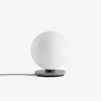 Lámpara de Mesa Audo TR Bulb 22 cm Mármol/Opal Brillante