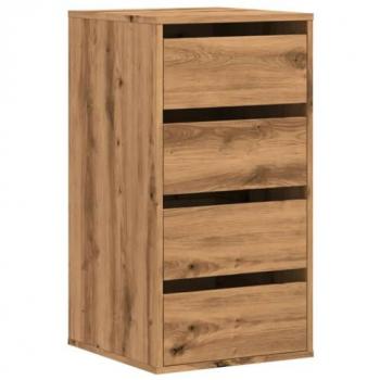 Cajonera de esquina madera ingeniería roble artisan 40x41x76 cm Marrón