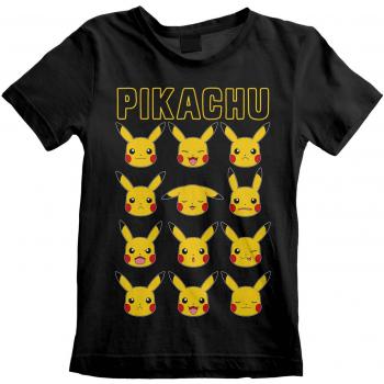 Camiseta gaming de Pokémon Pikachu Faces - Kids - Negro